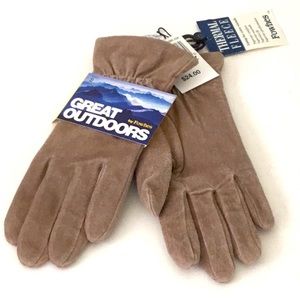 Gowned, Thermal Fleece Suede Gloves. Winter, Gift, Outdoor.